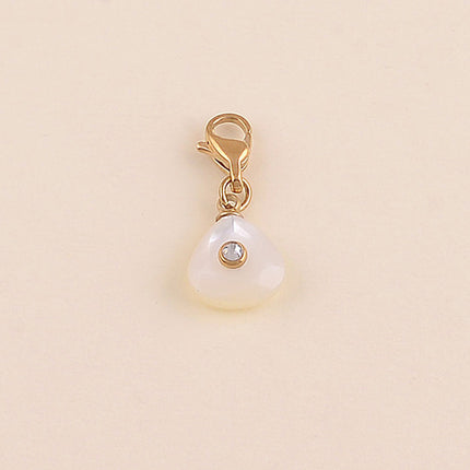 Charm - pierre naturelle triangulaire et strass
