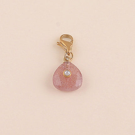 Charm - pierre naturelle triangulaire et strass