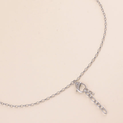 Collier Y - grand mousqueton avec coeur et oxyde de zirconium