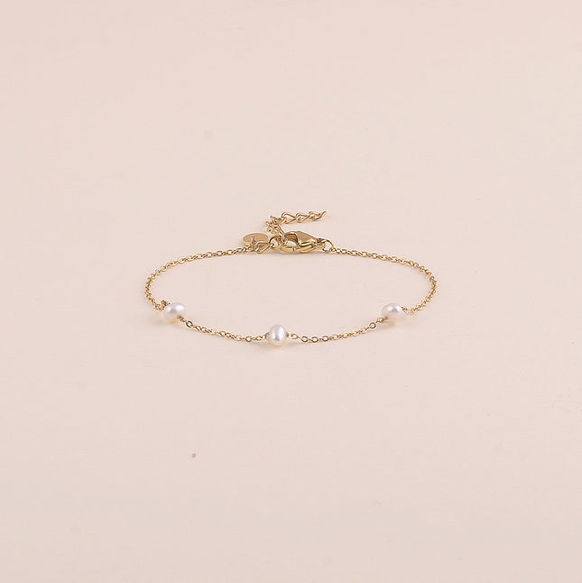 Bracelet - 3 perles d'eau douce