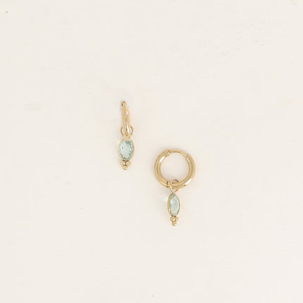 Mini créoles - cristal ovale