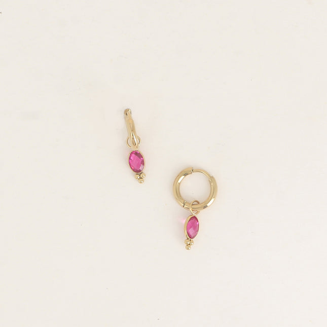 Mini hoops - oval crystal