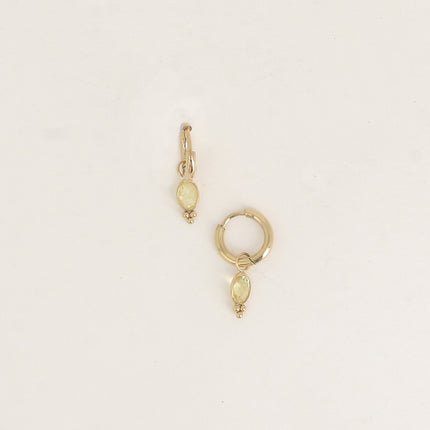 Mini créoles - cristal ovale