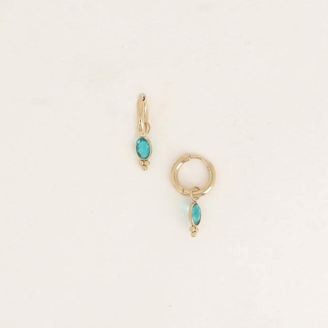 Mini créoles - cristal ovale