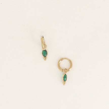 Mini créoles - cristal ovale