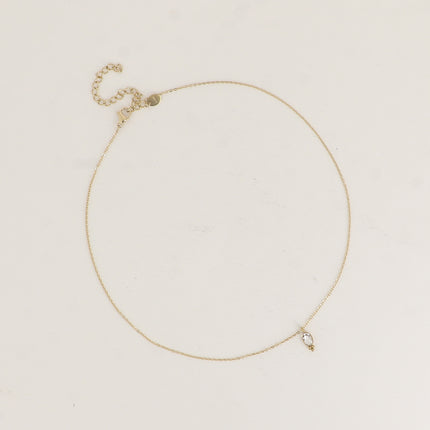 Collier - cristal ovale et 3 boules