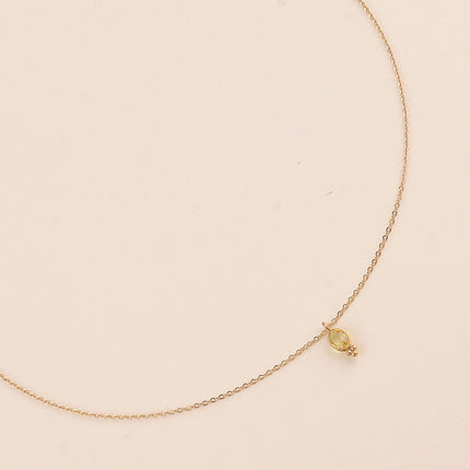 Collier - cristal ovale et 3 boules