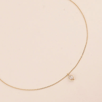 Collier - pendentif cristal goutte