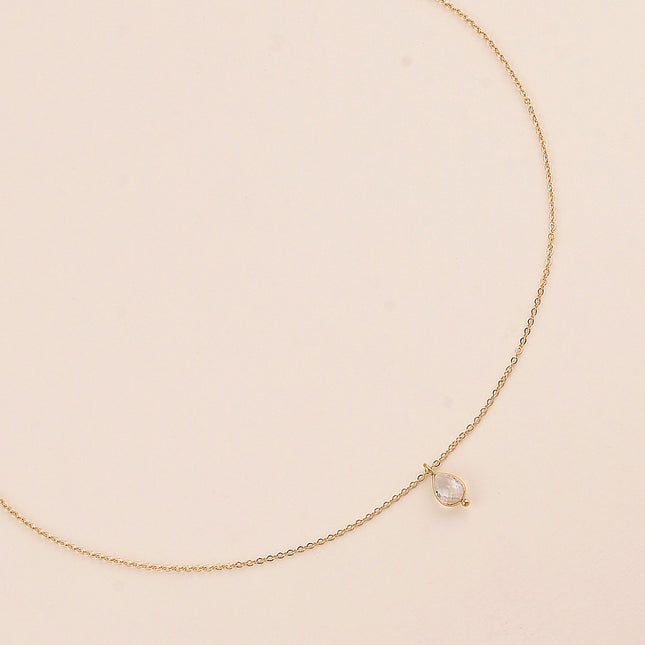 Collier - pendentif cristal goutte