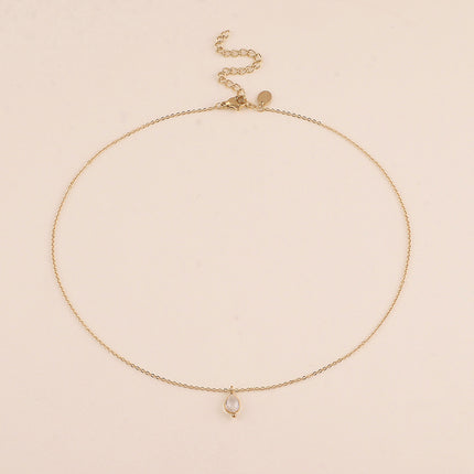 Collier - pendentif cristal goutte