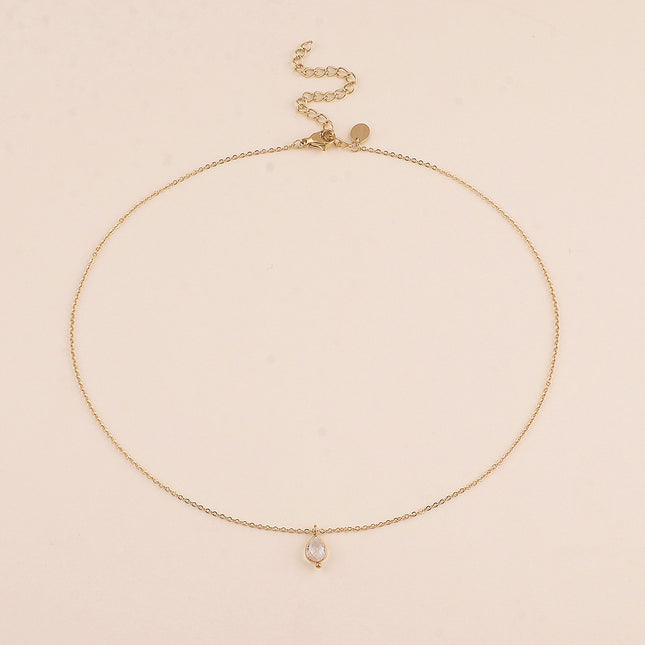 Collier - pendentif cristal goutte