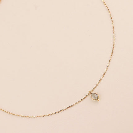 Collier - pendentif cristal goutte