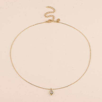 Collier - pendentif cristal goutte
