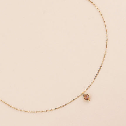 Collier - pendentif cristal goutte