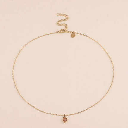 Collier - pendentif cristal goutte