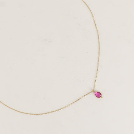 Collier - pendentif cristal goutte
