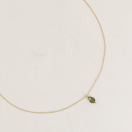 Collier - pendentif cristal goutte
