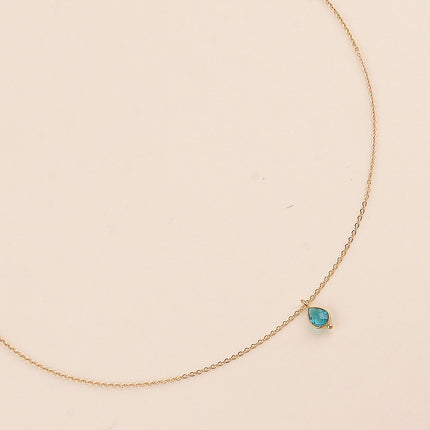 Collier - pendentif cristal goutte