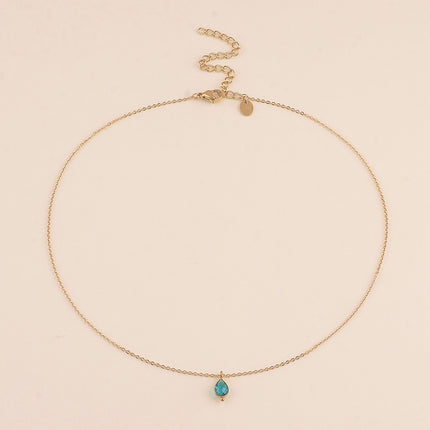 Collier - pendentif cristal goutte