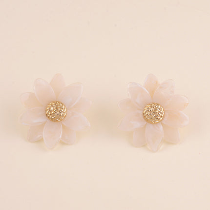 Boucles puces - fleur en résine 53mm