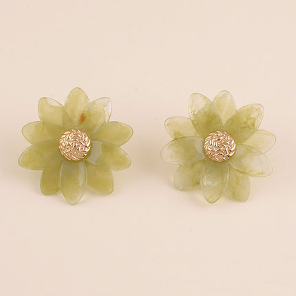 Boucles puces - fleur en résine 53mm