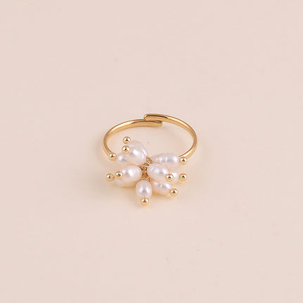 Bague fine - perles d'eau douce