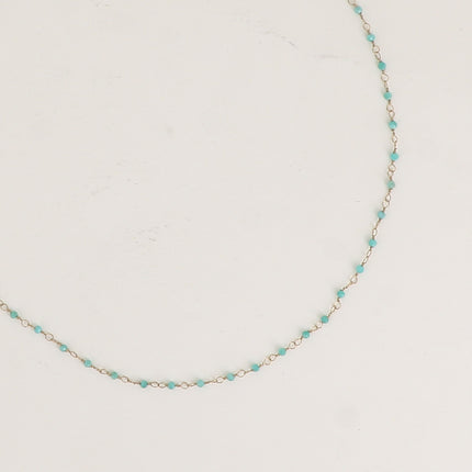 Collier fin - petites pierres naturelles rondes