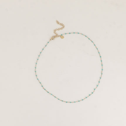 Collier fin - petites pierres naturelles rondes