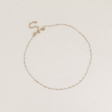 Collier fin - petites pierres naturelles rondes