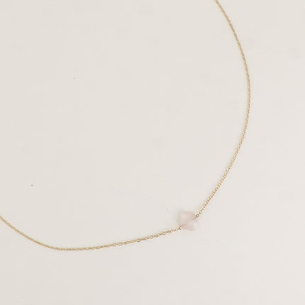 Collier - pendentif trèfle en pierre naturelle