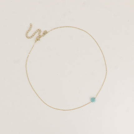 Collier - pendentif trèfle en pierre naturelle