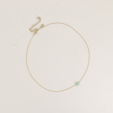Collier - pendentif trèfle en pierre naturelle
