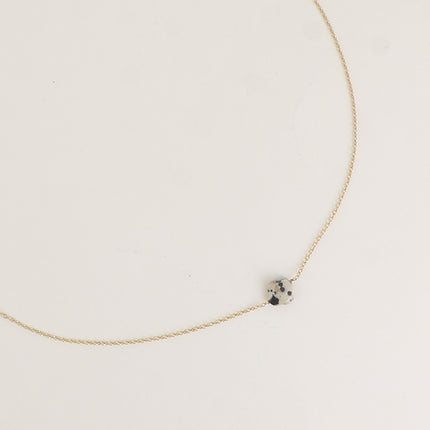 Collier - pendentif trèfle en pierre naturelle
