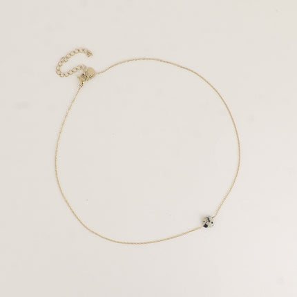 Collier - pendentif trèfle en pierre naturelle