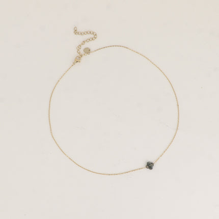 Collier - pendentif trèfle en pierre naturelle