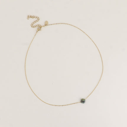 Collier - pendentif trèfle en pierre naturelle