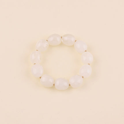 Bracelet élastique - perles de résine ovale
