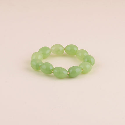 Bracelet élastique - perles de résine ovale