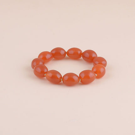 Bracelet élastique - perles de résine ovale