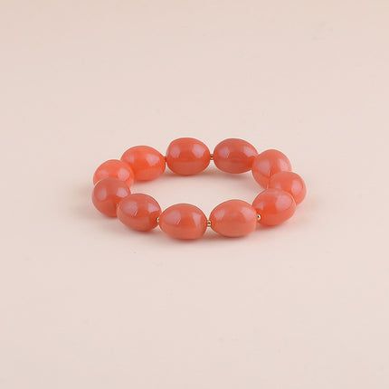 Bracelet élastique - perles de résine ovale