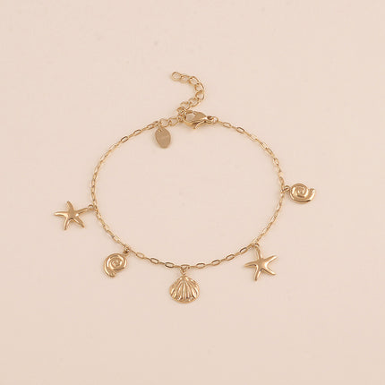 Bracelet - pampilles étoiles de mer et coquillages