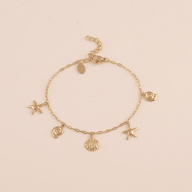 Bracelet - pampilles étoiles de mer et coquillages
