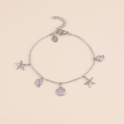 Bracelet - pampilles étoiles de mer et coquillages