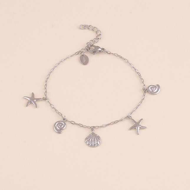 Bracelet - pampilles étoiles de mer et coquillages