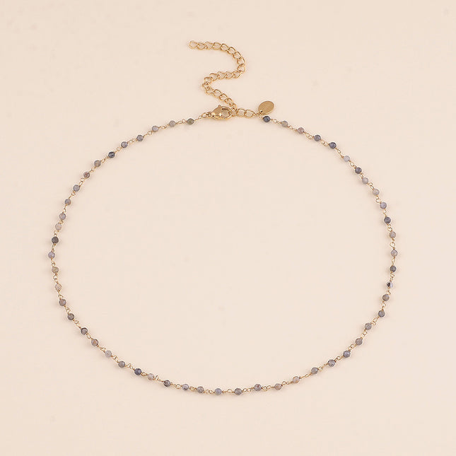 Collier fin - petites pierres naturelles