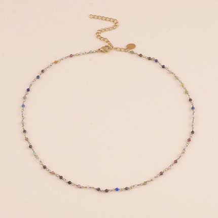Collier fin - petites pierres naturelles
