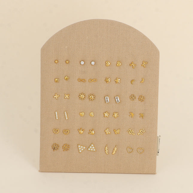 Kit de 24 paires de boucles d'oreilles - prix moyen de 2,40€/paire