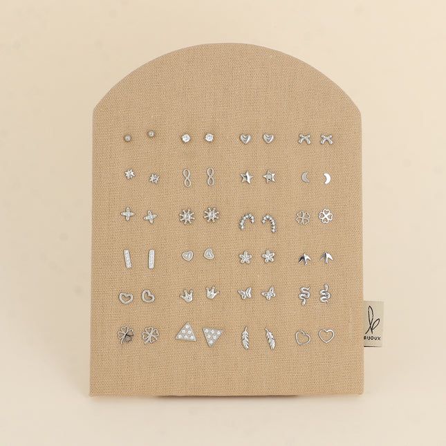Kit de 24 paires de boucles d'oreilles - prix moyen de 2,40€/paire