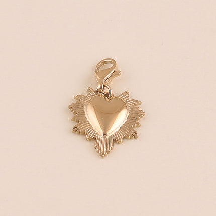 Charm - coeur aux contours striés