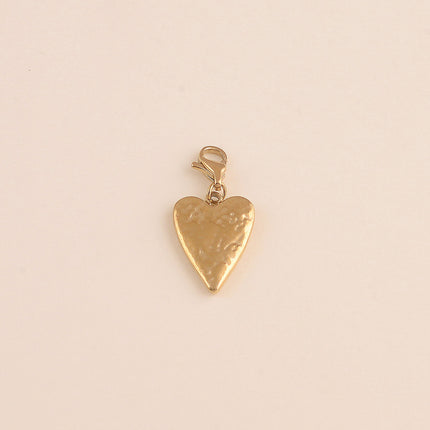 Charm - médaillon coeur texturé